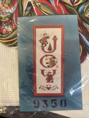 Design Works Counted Cross Stitch Kit  Joy Angels Unopened Instructions Fabric